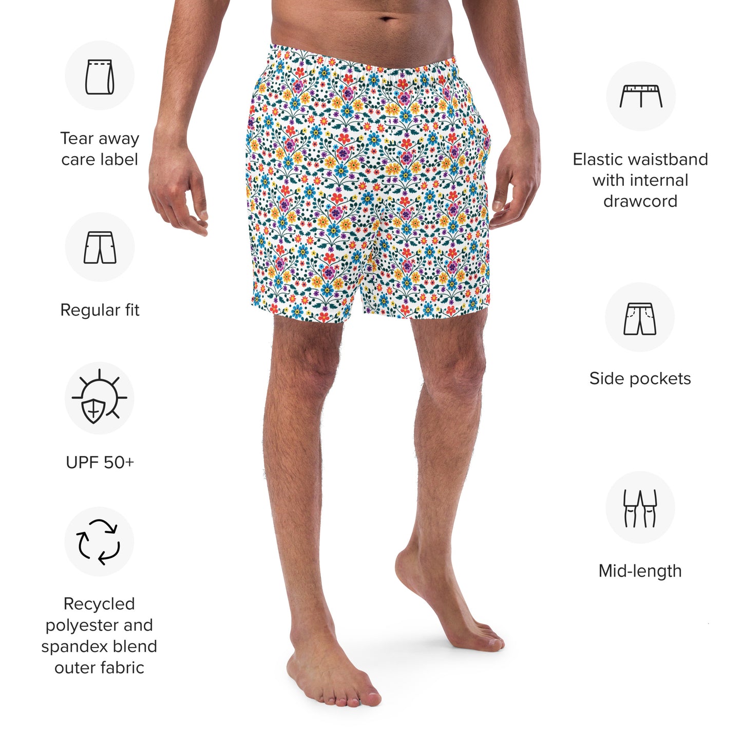 El Gringo Flamingo Swim Trunks