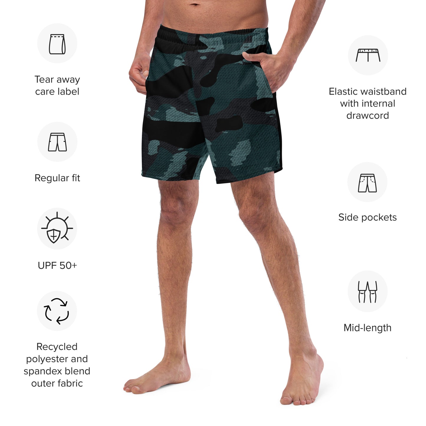 Club Camo Swim Trunks