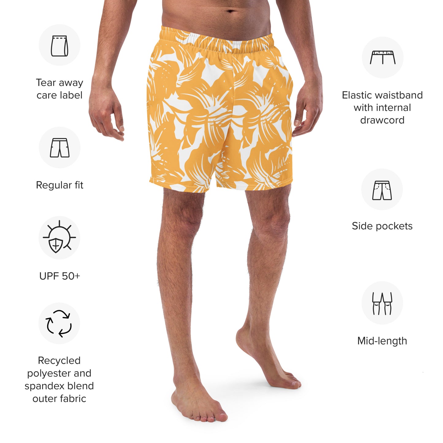 Bro-hemian Blossoms Swim Trunks